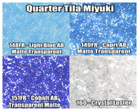 Miyuki Quarter Tila, 5g, QTL148FR, QTL149FR, QTL151FR, QTL160 - The Argus Collection