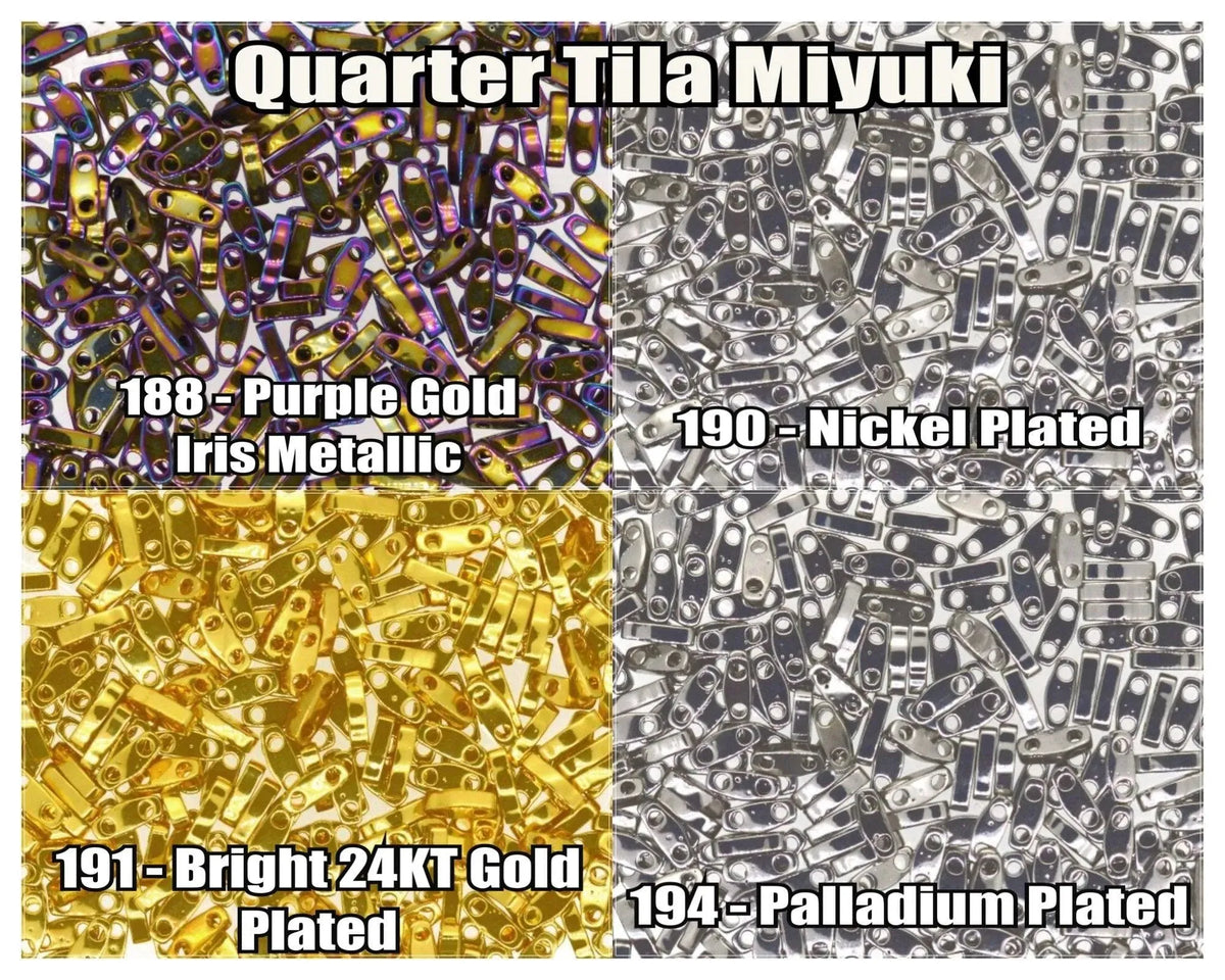 Miyuki Quarter Tila, 5g, QTL188, QTL190, QTL191, QTL194 - The Argus Collection