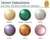 Cabochons par Puca, 14mm, Pearl Collection - The Argus Collection