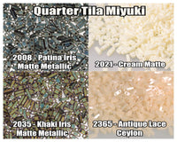 Miyuki Quarter Tila, 5g, QTL2008, QTL2021, QTL2035, QTL2365 - The Argus Collection