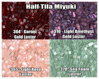 Miyuki Half Tila, 5g, HTL304, HTL316, HTL365, HTL370 - The Argus Collection