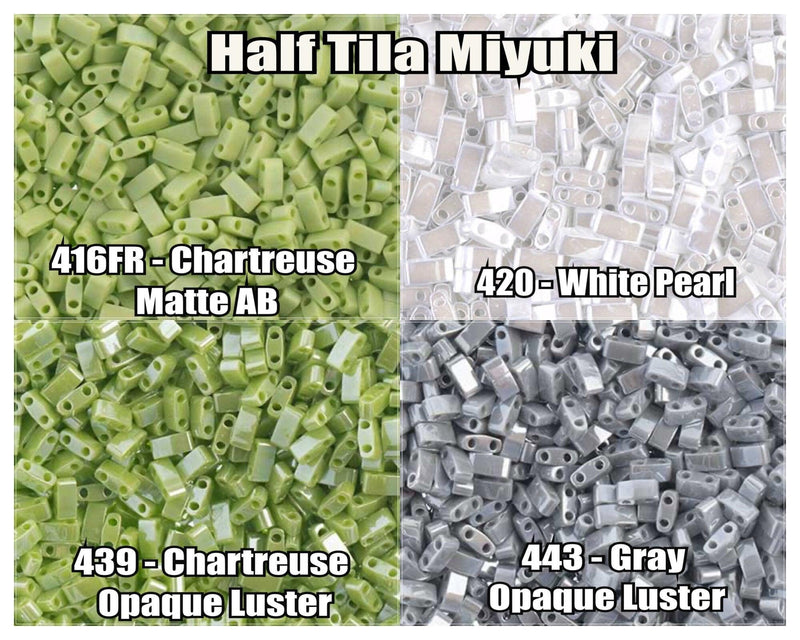 Miyuki Half Tila, 5g, HTL416FR, HTL420, HTL439, HTL443 - The Argus Collection