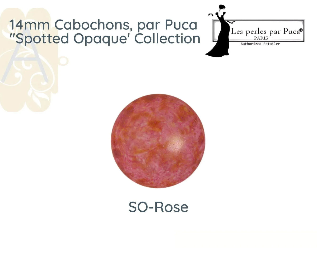 Cabochons par Puca, 14mm, Spotted Collection - The Argus Collection