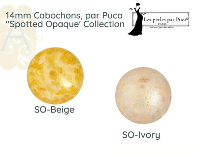 Cabochons par Puca, 14mm, Spotted Collection - The Argus Collection