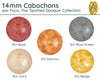 Cabochons par Puca, 14mm, Spotted Collection - The Argus Collection