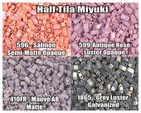 Miyuki Half Tila, 5g, HTL596, HTL599, HTL410FR, HTL1865 - The Argus Collection