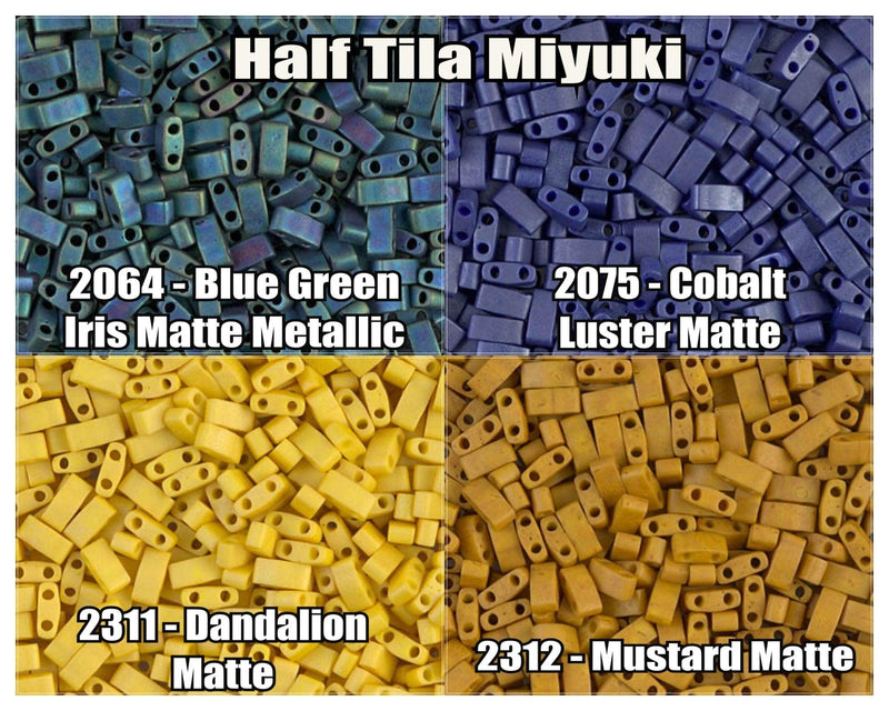 Miyuki Half Tila, 5g, HTL2064, HTL2075, HTL2311, HTL2312 - The Argus Collection