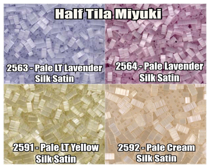 Miyuki Half Tila, 5g, HTL2563, HTL2564, HTL2591, HTL2592 - The Argus Collection