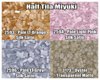 Miyuki Half Tila, 4 colours, HTL2593, HTL2594, HTL2596, HTL3173 - The Argus Collection