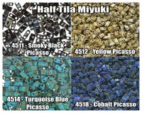 Miyuki Half Tila, 5g, HTL4511, HTL4512, HTL4514, HTL4518 - The Argus Collection