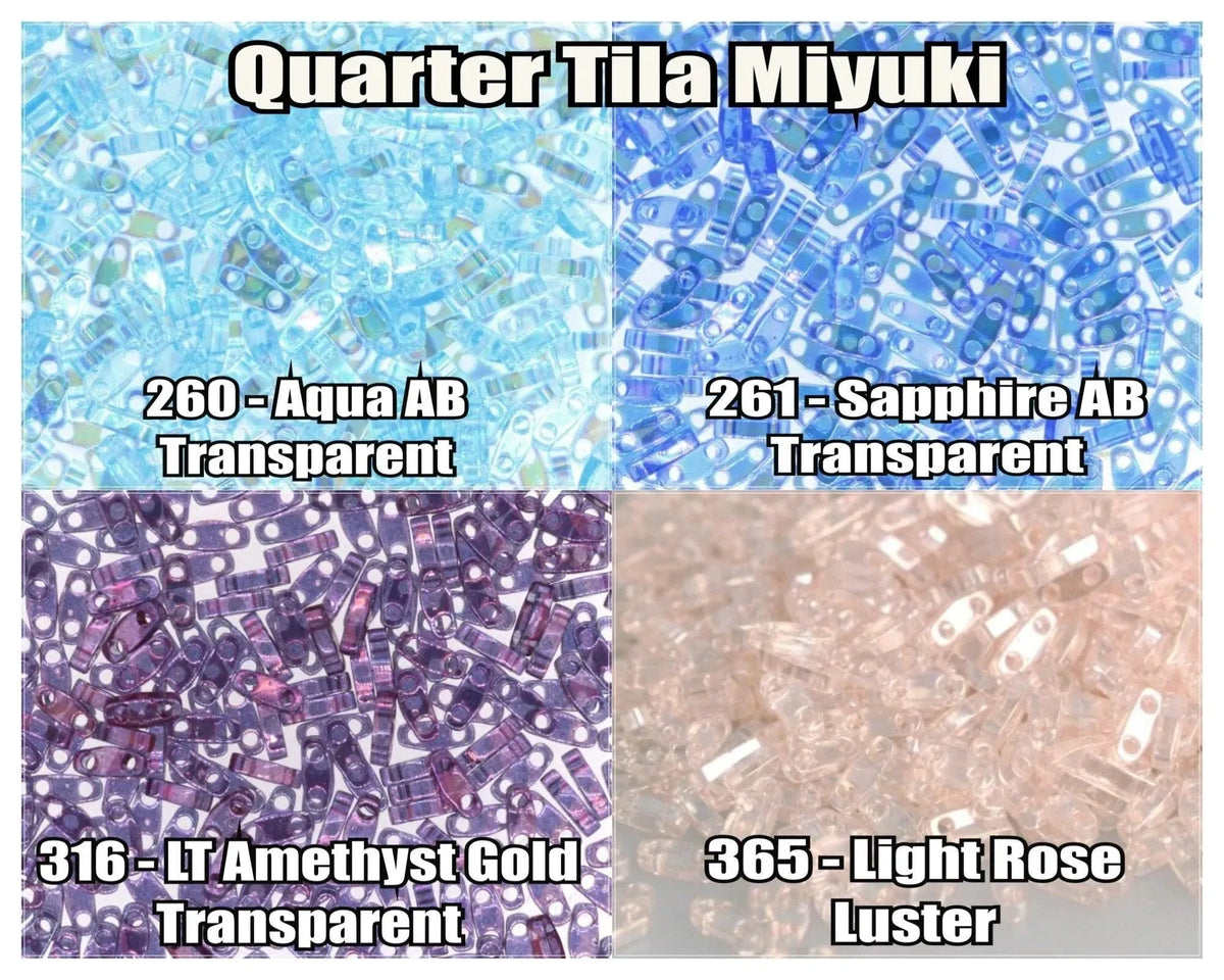 Miyuki Quarter Tila, 5g, QTL260, QTL261, QTL316, QTL365 - The Argus Collection