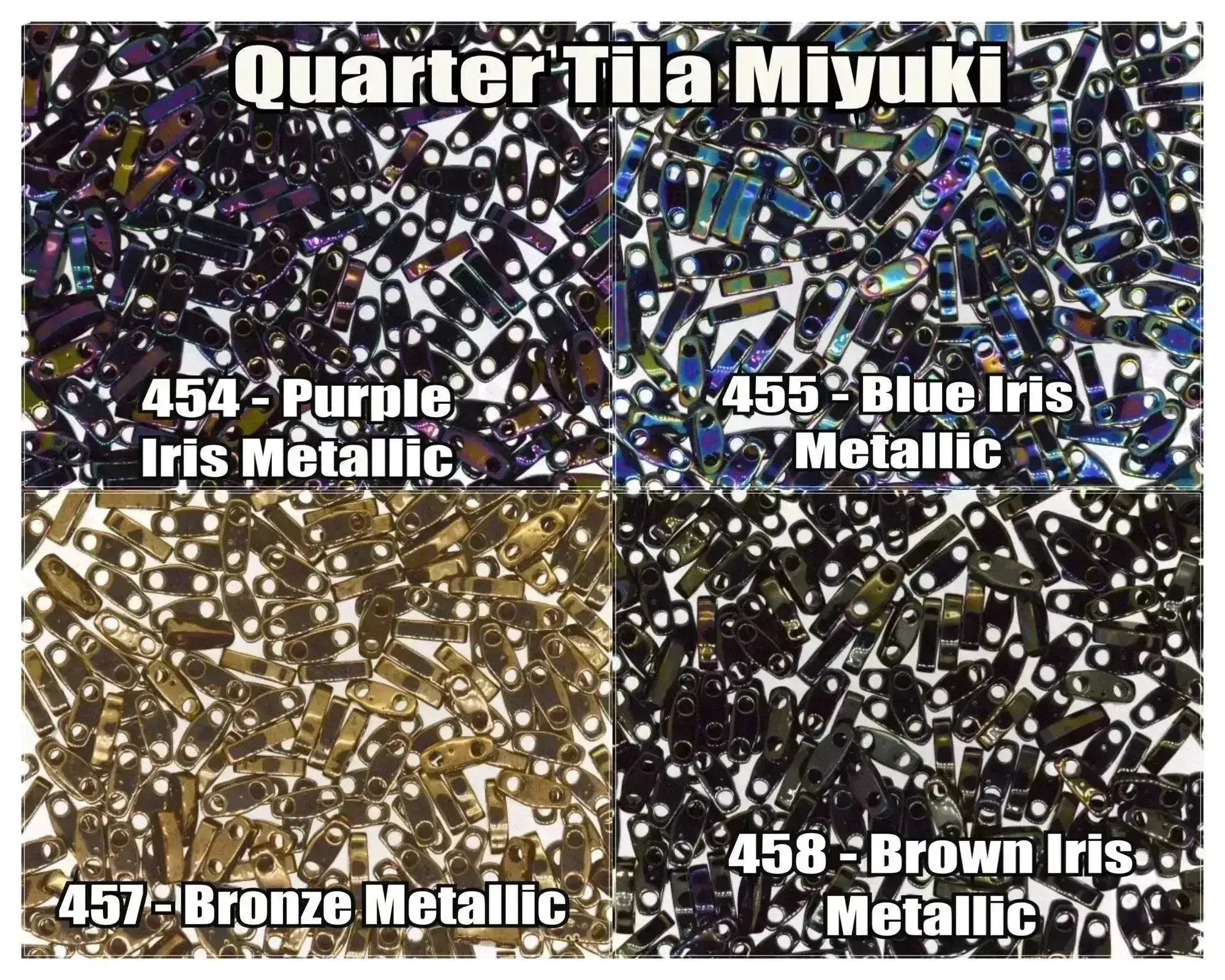 Miyuki Quarter Tila, 5g, QTL454, QTL455, QTL457, QTL458 - The Argus Collection