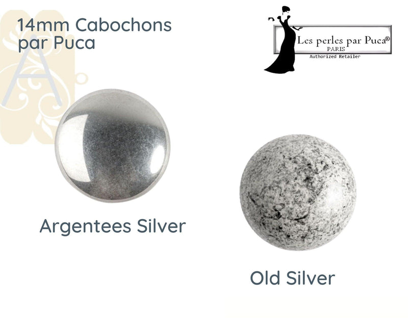 Cabochons par Puca, 14mm Assorted Finishes - The Argus Collection