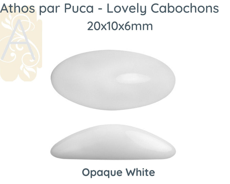 Athos Cabochon par Puca, Black & White Collection - The Argus Collection