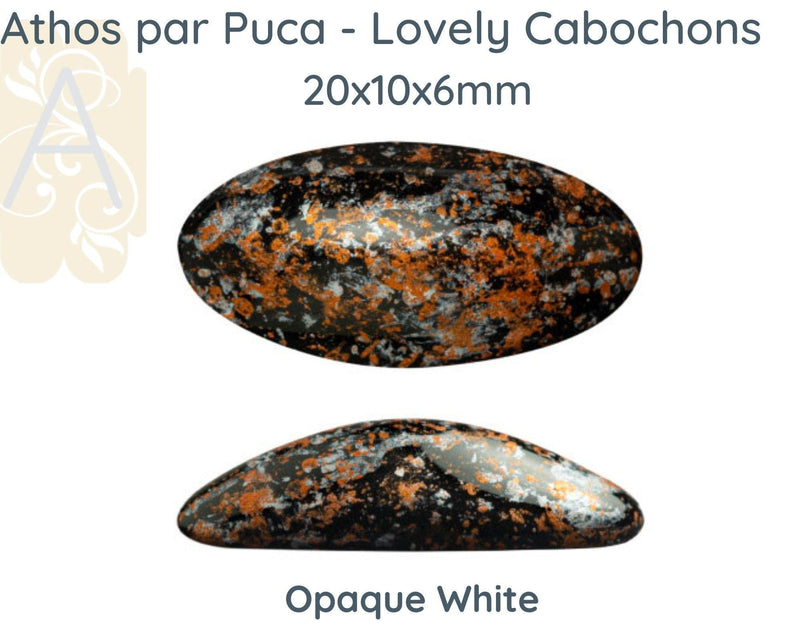 Athos Cabochon par Puca, Black & White Collection - The Argus Collection