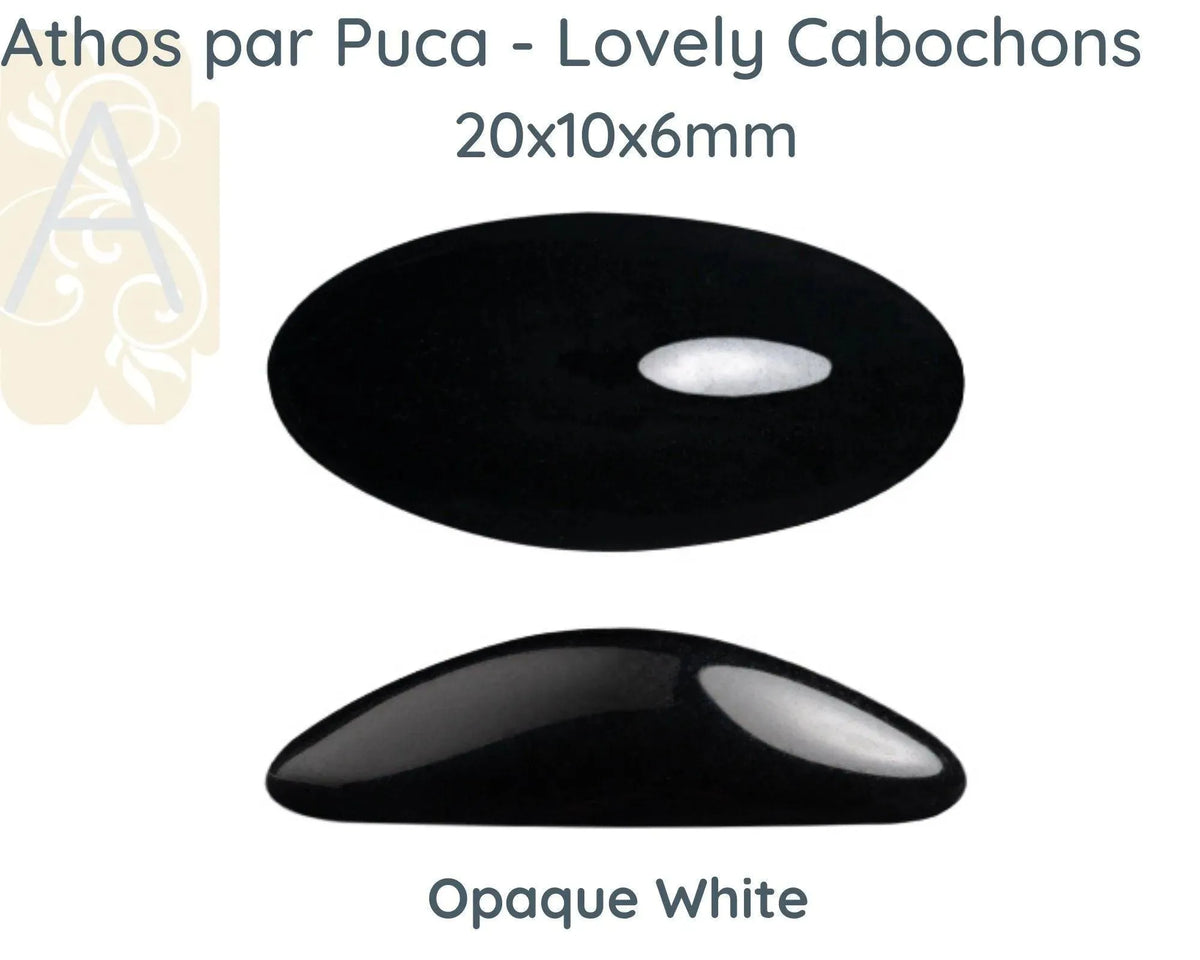 Athos Cabochon par Puca, Black & White Collection - The Argus Collection