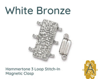 Hammertone 3-Loop Stitch-in Clasp, in 3 Finishes - The Argus Collection