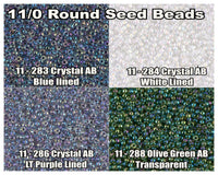 11/0 Miyuki Seed Beads 8.5g, 23g, 11-0283, 11-0284, 11-286, 11-0288 - The Argus Collection