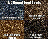 11/0 Miyuki Seed Beads 8.5g, 23g 11-0456, 11-0457, 11-0457L, 11-0458 - The Argus Collection