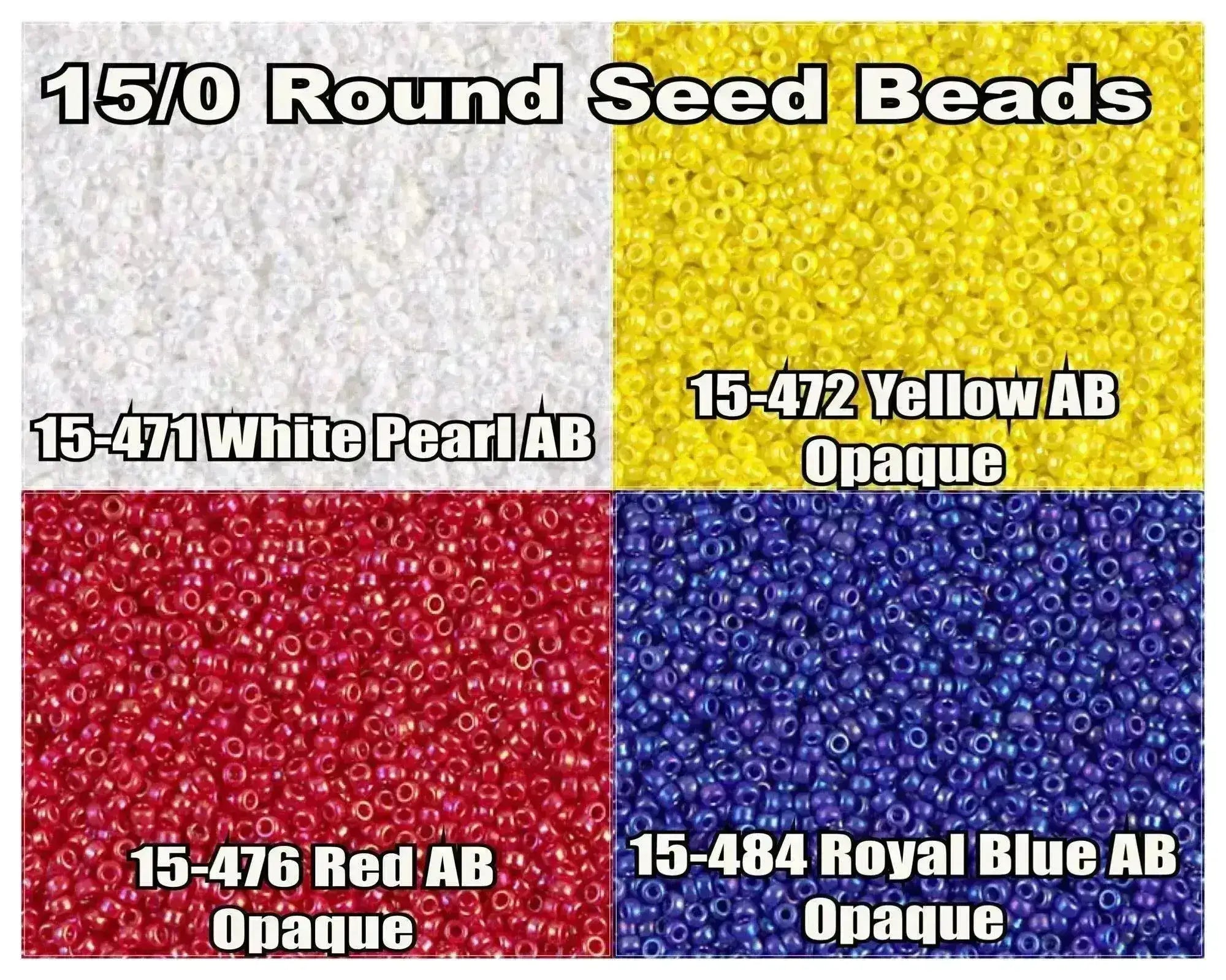 15/0 Miyuki Round Seed Beads 8.2g . 15-0471, 15-0472, 15-0476, 15-0484 - The Argus Collection