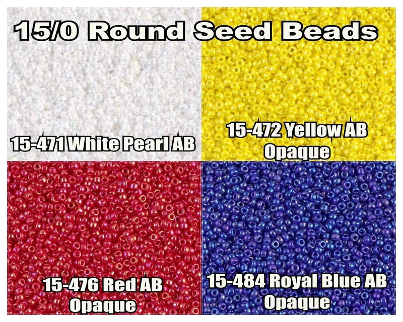 15/0 Miyuki Round Seed Beads 8.2g . 15-0471, 15-0472, 15-0476, 15-0484 - The Argus Collection