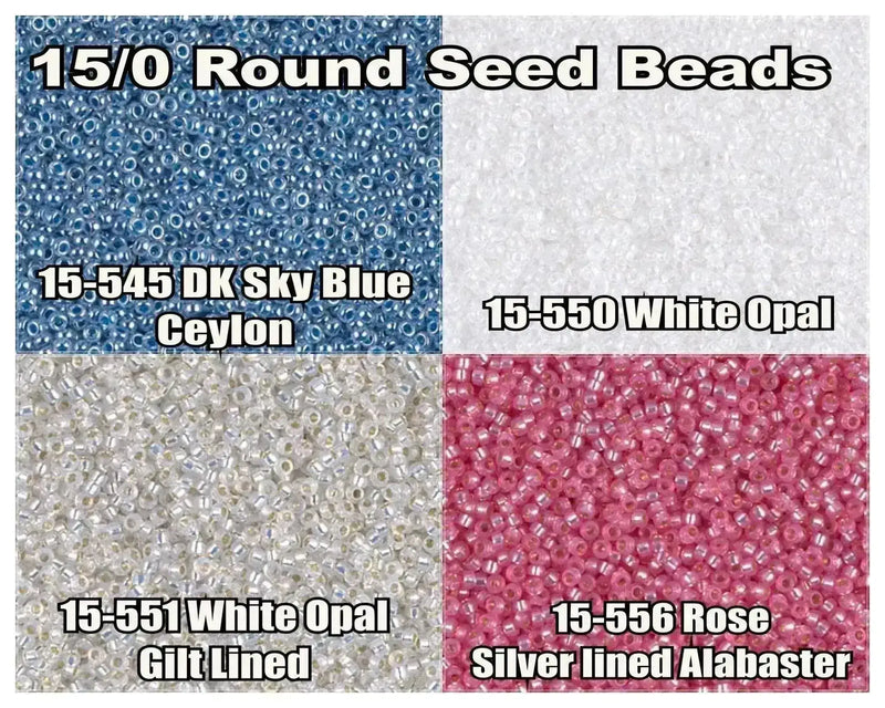 15/0 Miyuki Round Seed Beads 8.2g 15-0545, 15-0550, 15-0551, 15-0556 - The Argus Collection