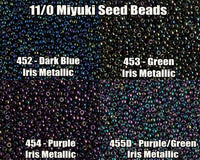 11/0 Miyuki Seed Beads 8.5g, 23g 11-0452, 11-0453, 11-0454, 11-0455D - The Argus Collection