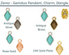 Zenia, Cymbal Gemduo Pendant Setting, Charm or Dangle, 4 Pcs. - The Argus Collection