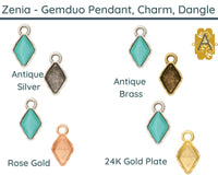 Zenia, Cymbal Gemduo Pendant Setting, Charm or Dangle, 4 Pcs. - The Argus Collection