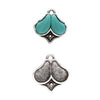 Kanala, Cymbal Paisley Pendant Setting, 2 Pcs. 4 Finishes - The Argus Collection