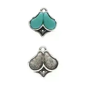 Kanala, Cymbal Paisley Pendant Setting, 2 Pcs. 4 Finishes - The Argus Collection