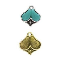 Kanala, Cymbal Paisley Pendant Setting, 2 Pcs. 4 Finishes - The Argus Collection