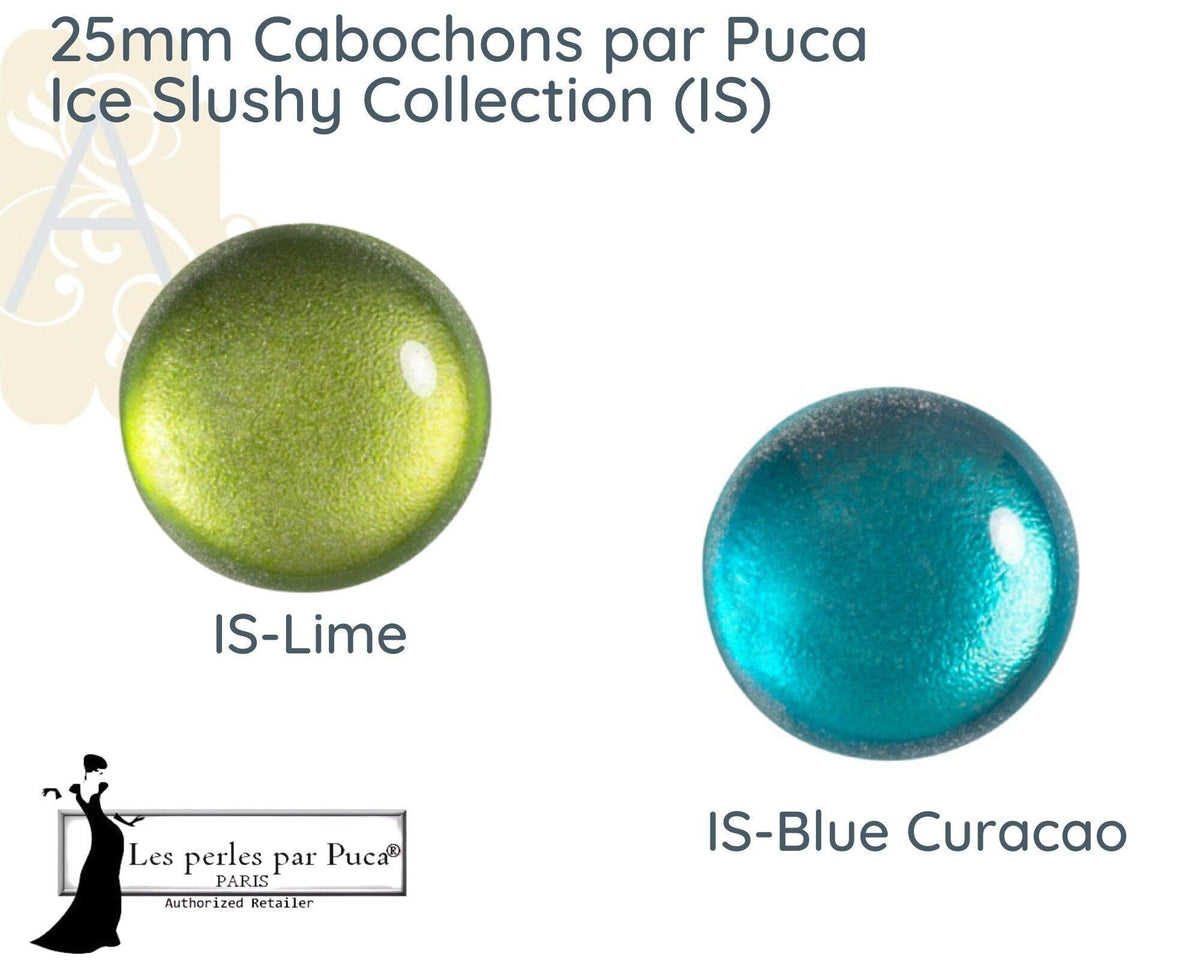 Cabochons par Puca, 25mm, Ice Slushy Collection - The Argus Collection