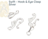 Swift Hook & Eye Clasps, 6 Finishes - The Argus Collection