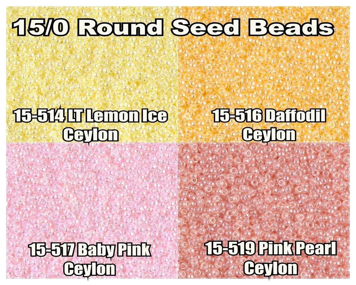 15/0 Miyuki Round Seed Beads 8.2g 15-0514, 15-0516, 15-0517, 15-0519 - The Argus Collection