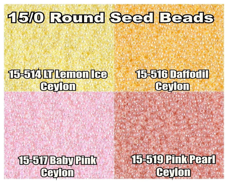 15/0 Miyuki Round Seed Beads 8.2g 15-0514, 15-0516, 15-0517, 15-0519 - The Argus Collection