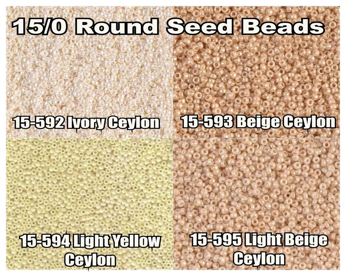 15/0 Miyuki Round Seed Beads 8.2g 15-0592, 15-0593, 15-0594, 15-0595 - The Argus Collection