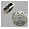Southwest Circle Slider for Leather or Cork, 10mm, in 2 Finishes - The Argus Collection