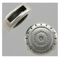 Southwest Circle Slider for Leather or Cork, 10mm, in 2 Finishes - The Argus Collection