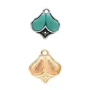 Kanala, Cymbal Paisley Pendant Setting, 2 Pcs. 4 Finishes - The Argus Collection