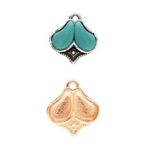 Kanala, Cymbal Paisley Pendant Setting, 2 Pcs. 4 Finishes - The Argus Collection