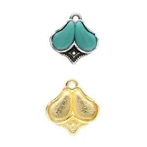 Kanala, Cymbal Paisley Pendant Setting, 2 Pcs. 4 Finishes - The Argus Collection