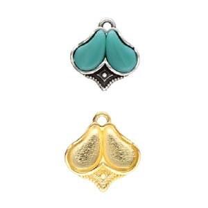 Kanala, Cymbal Paisley Pendant Setting, 2 Pcs. 4 Finishes - The Argus Collection