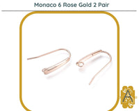 Monaco 6, 304 Stainless Steel Elegant Earring Wires in 4 Finishes - The Argus Collection