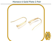 Monaco 6, 304 Stainless Steel Elegant Earring Wires in 4 Finishes - The Argus Collection