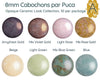 Cabochons par Puca, 8mm, Ceramic Collection - The Argus Collection