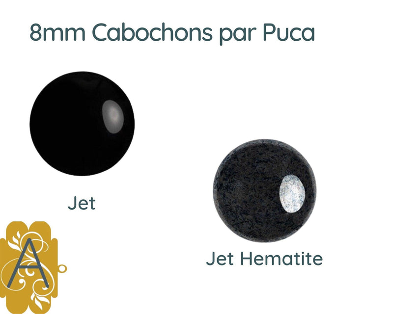 Cabochons par Puca, 8mm, Classic Collection - The Argus Collection