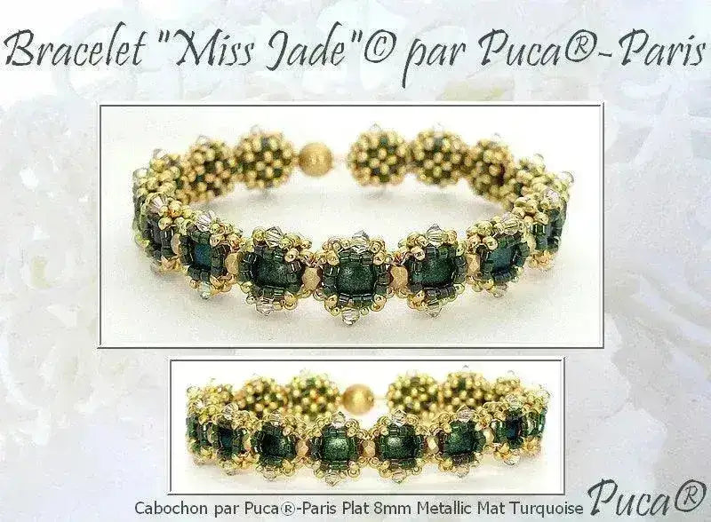 Cabochons par Puca, 8mm, Metallic Matte Collection - The Argus Collection