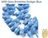 Faceted Glass Briolettes, 6010 style, Imitation Jade, Blue Array - The Argus Collection