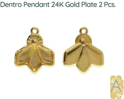 Dentro, Cymbal Kite Bead Pendant with Glue in Element, 2 Pcs. - The Argus Collection